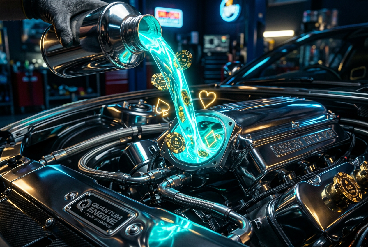 High-octane energy fuel representing casino bonuses.